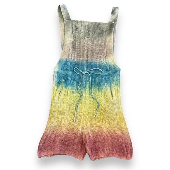 UNIF | Cake Rainbow Knit Romper Overalls - Picture 4 of 8